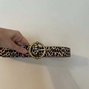Anthropologie animal print belt XS
